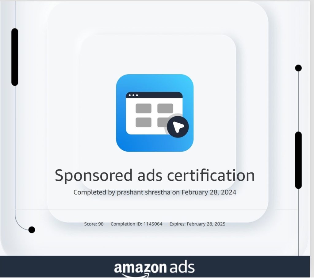 Sponsored Ads certification 2024